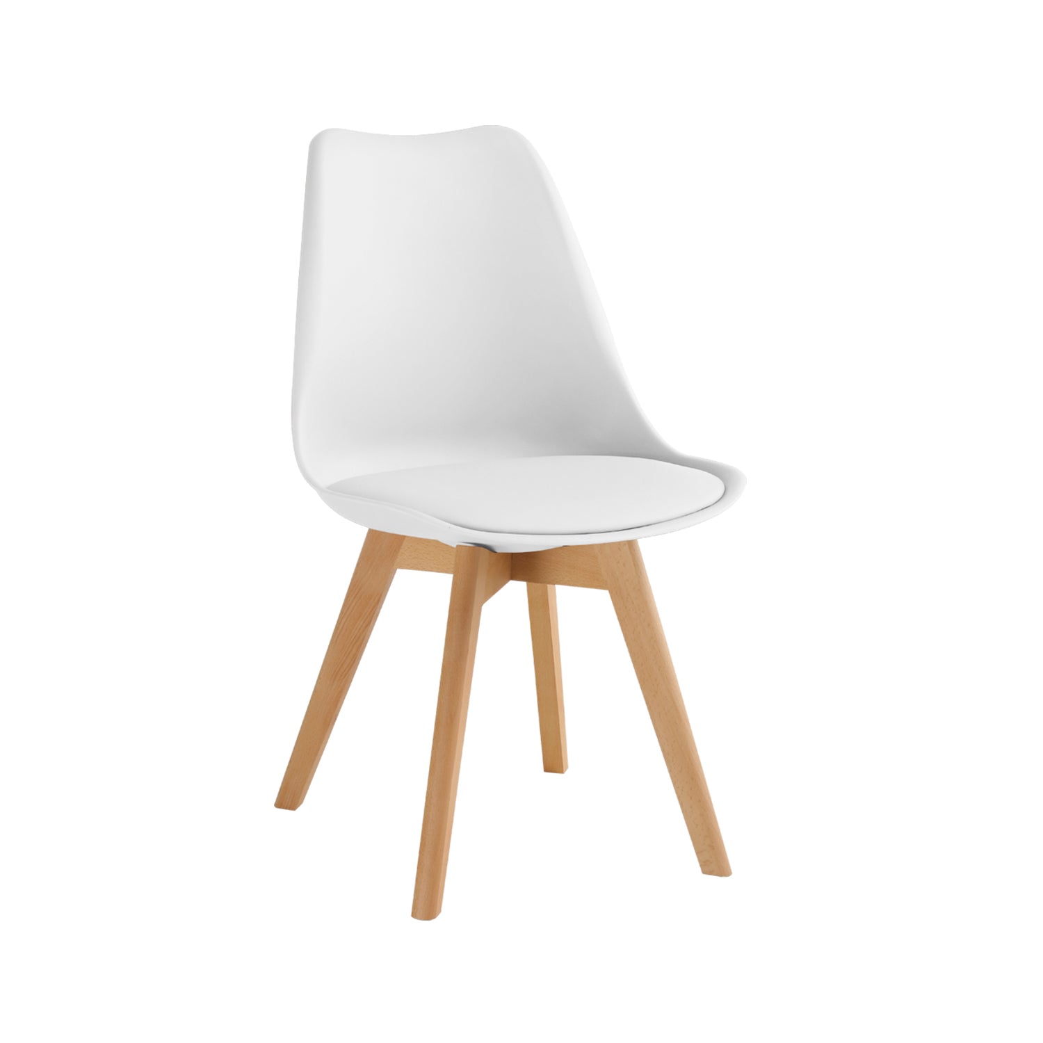 Set de 4 sillas de comedor mavis  blanco para hogar moderno mueble de almacenaje  - Homekit