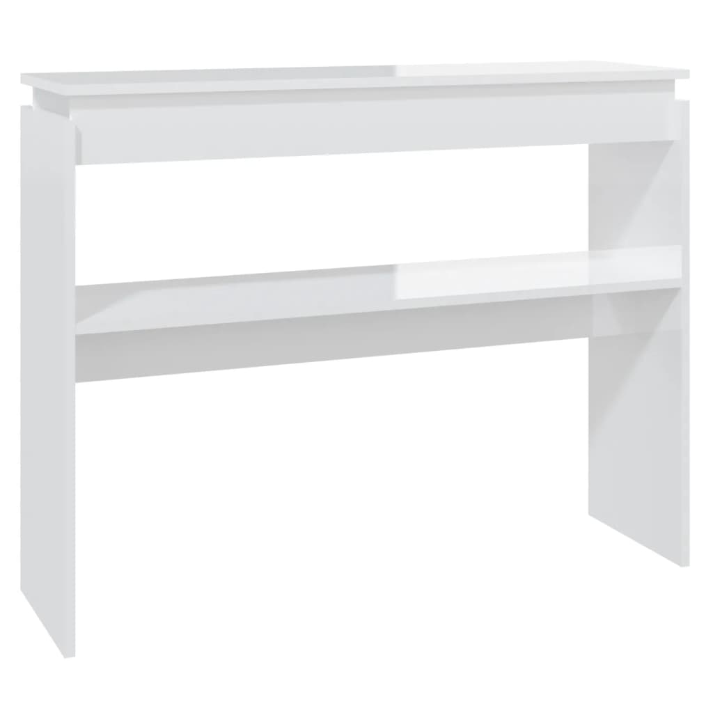 Vidaxl Mesa Consola Madera Contrachapada 102x30x80 Cm Blanco