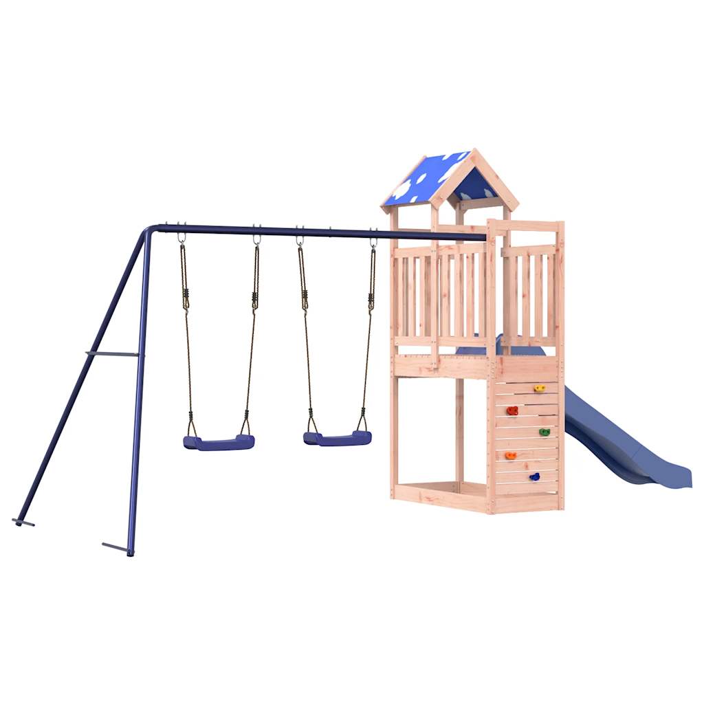 vidaXL Parque infantil de exterior Casa de Juegos Niño  Material Madera maciza de pino, Madera maciza impregnada, Madera maciza douglas