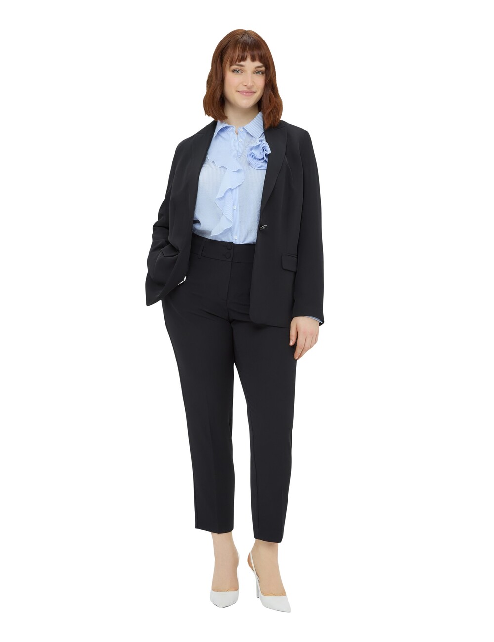 Fiorella Rubino - Blazer estructurado con botón joya