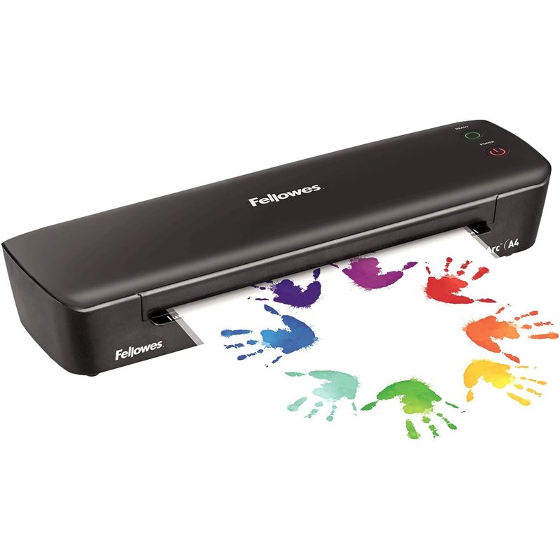 Plastificadora Fellowes Arc A4/ hasta A4 y 80 Micras/ Negra