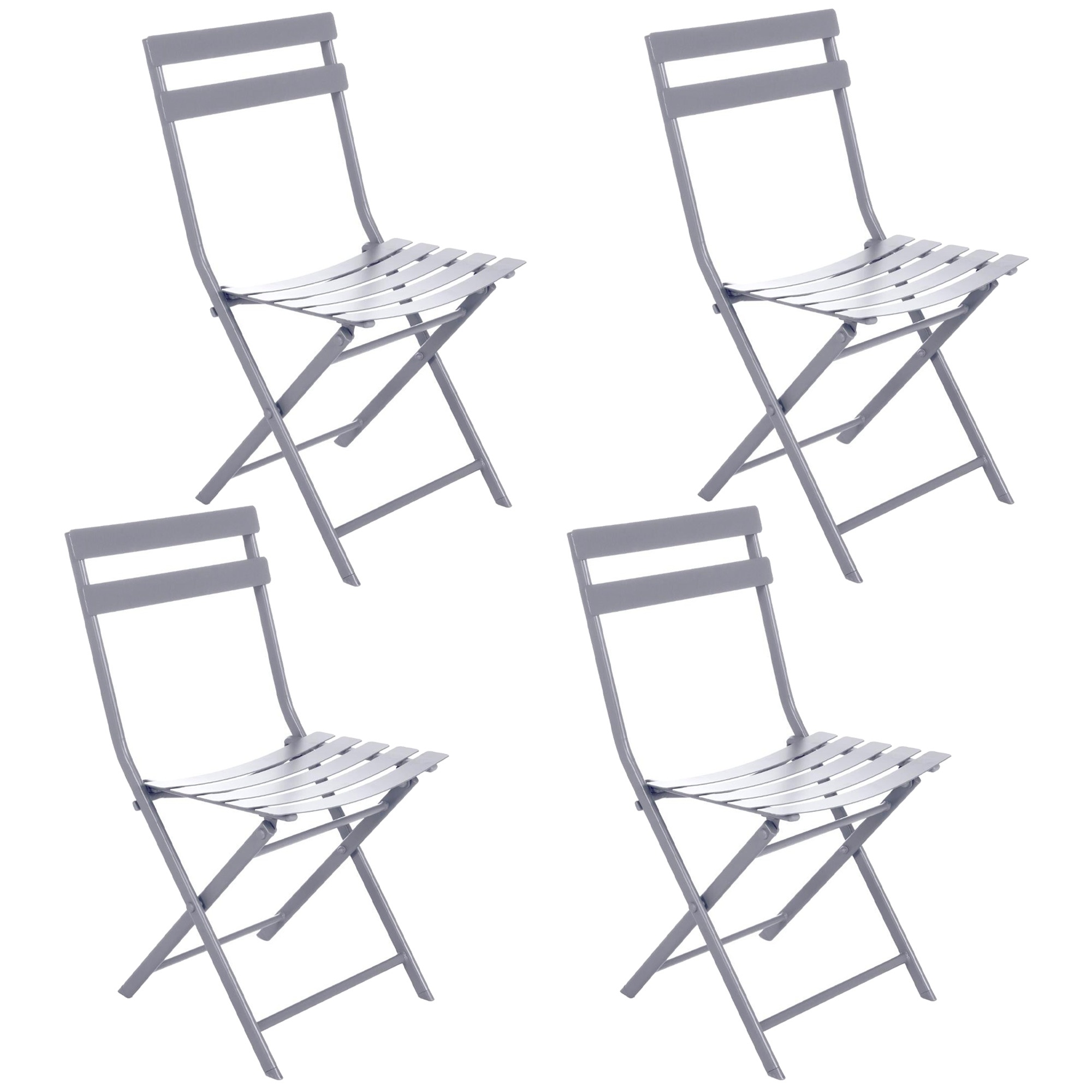 Sillas Hesperide Plegables Grises Cuarzo para Jardín y Comedor