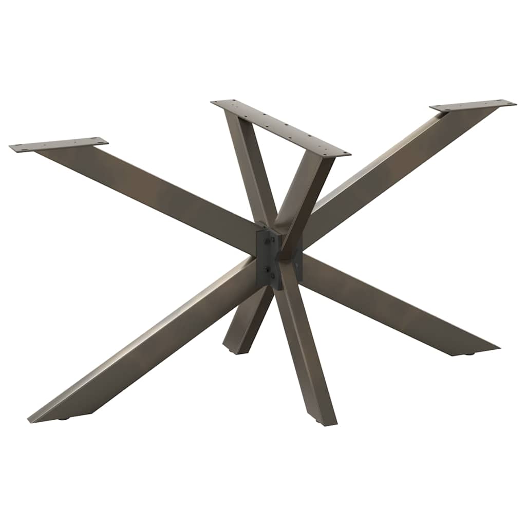 vidaXL Pata de mesa de comedor forma de araña 150x78x(72-73) cm acero