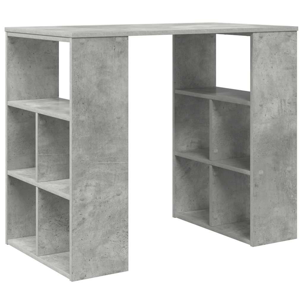 vidaXL Escritorio Gris Concreto 90 x 50 x 75 cm Madera de ingeniería