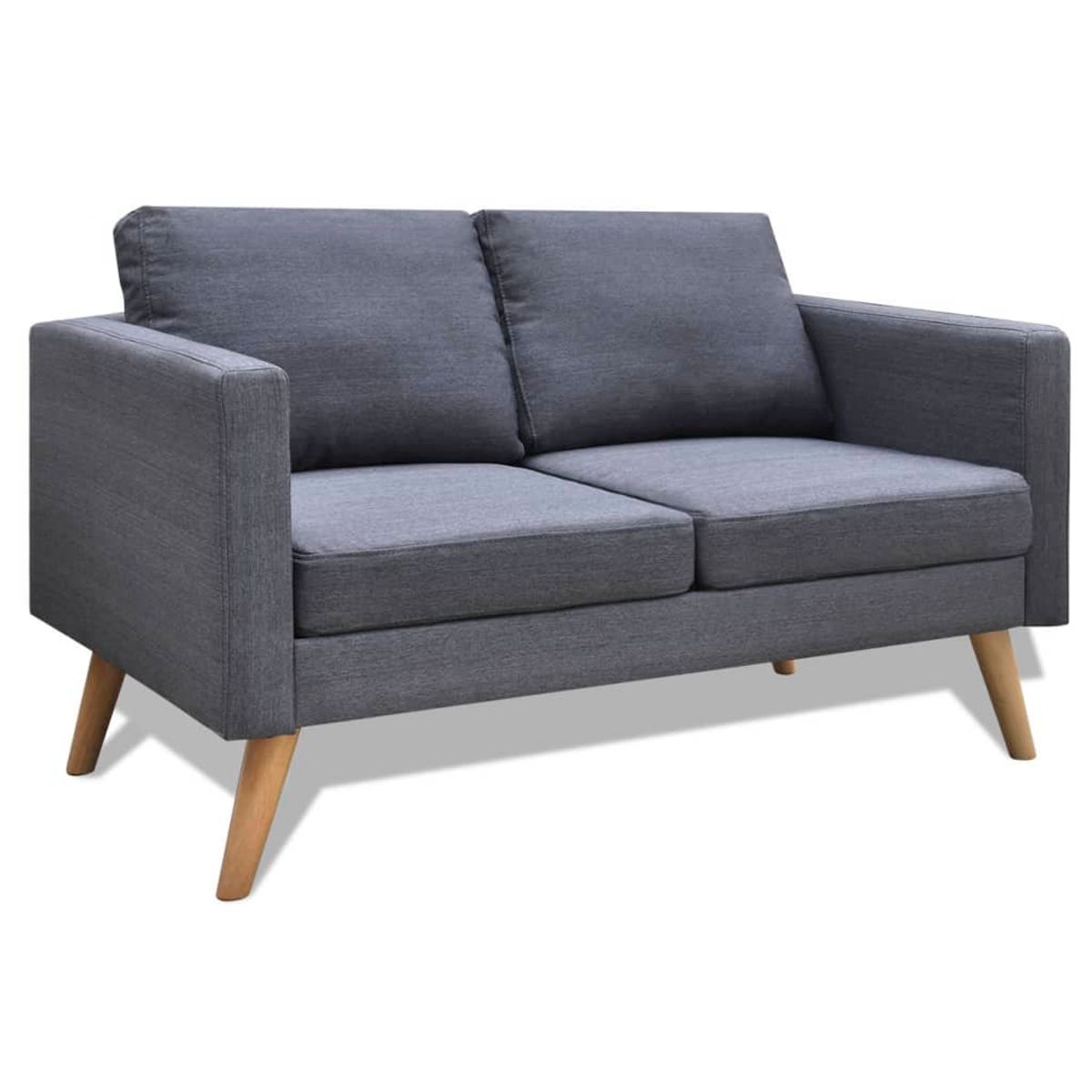 Sofá Linley 2 plazas tapizado tela 73x116x70 cm