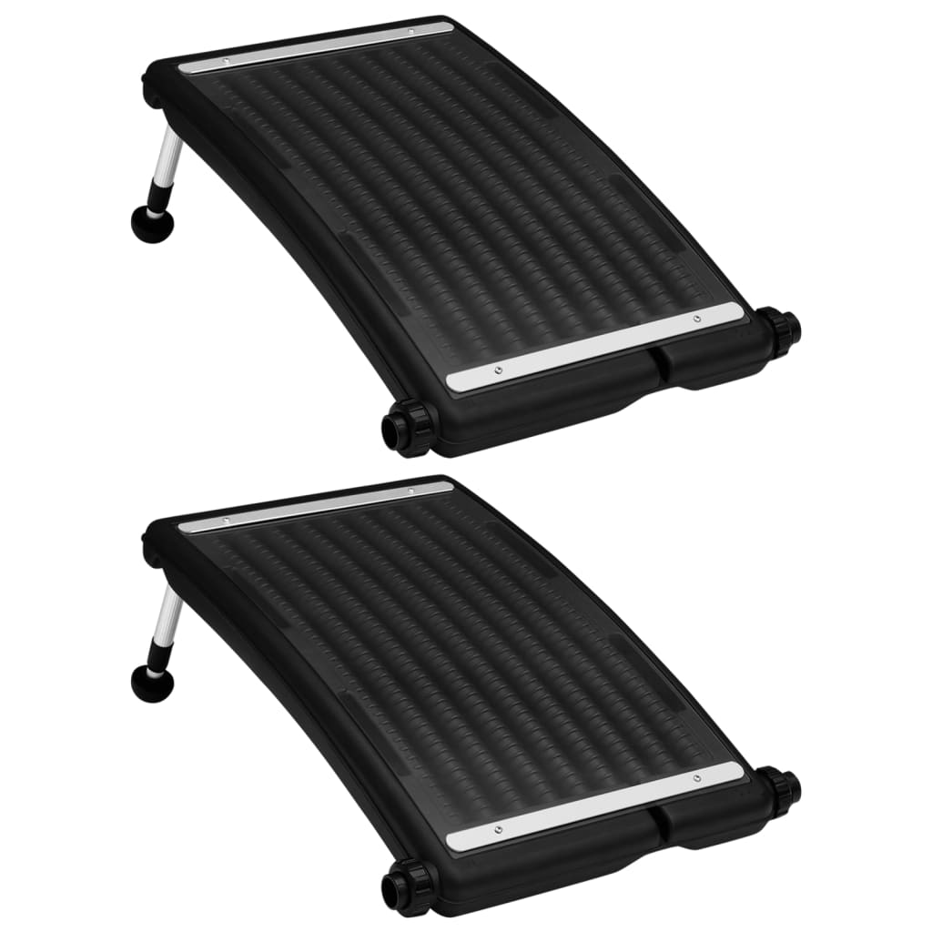 vidaXL Paneles Calefactores Solares de Piscina Curvada (2 unidades) Agua Calentador Dimensiones 72.5 x 46 cm, 110 x 65 cm