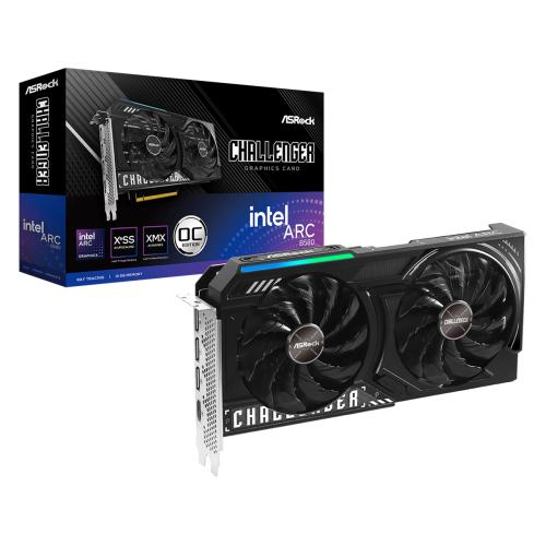 ASRock Intel ARC B580 Challenger 12GB OC GDDR6 19 Gbps 192 bits 2740 MHz 650W 7680 x 4320 Dual Fan Tarjeta gráfica