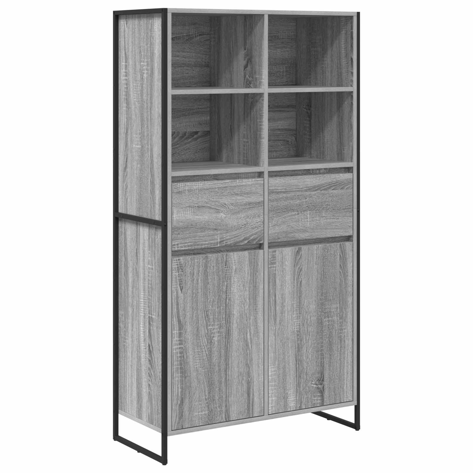 vidaXL Vitrina con cajón 2 pcs 81 x 36 x 150.5 cm