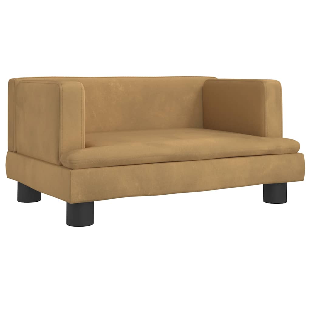 vidaXL Cama para perros de terciopelo marrón 60x40x30 cm
