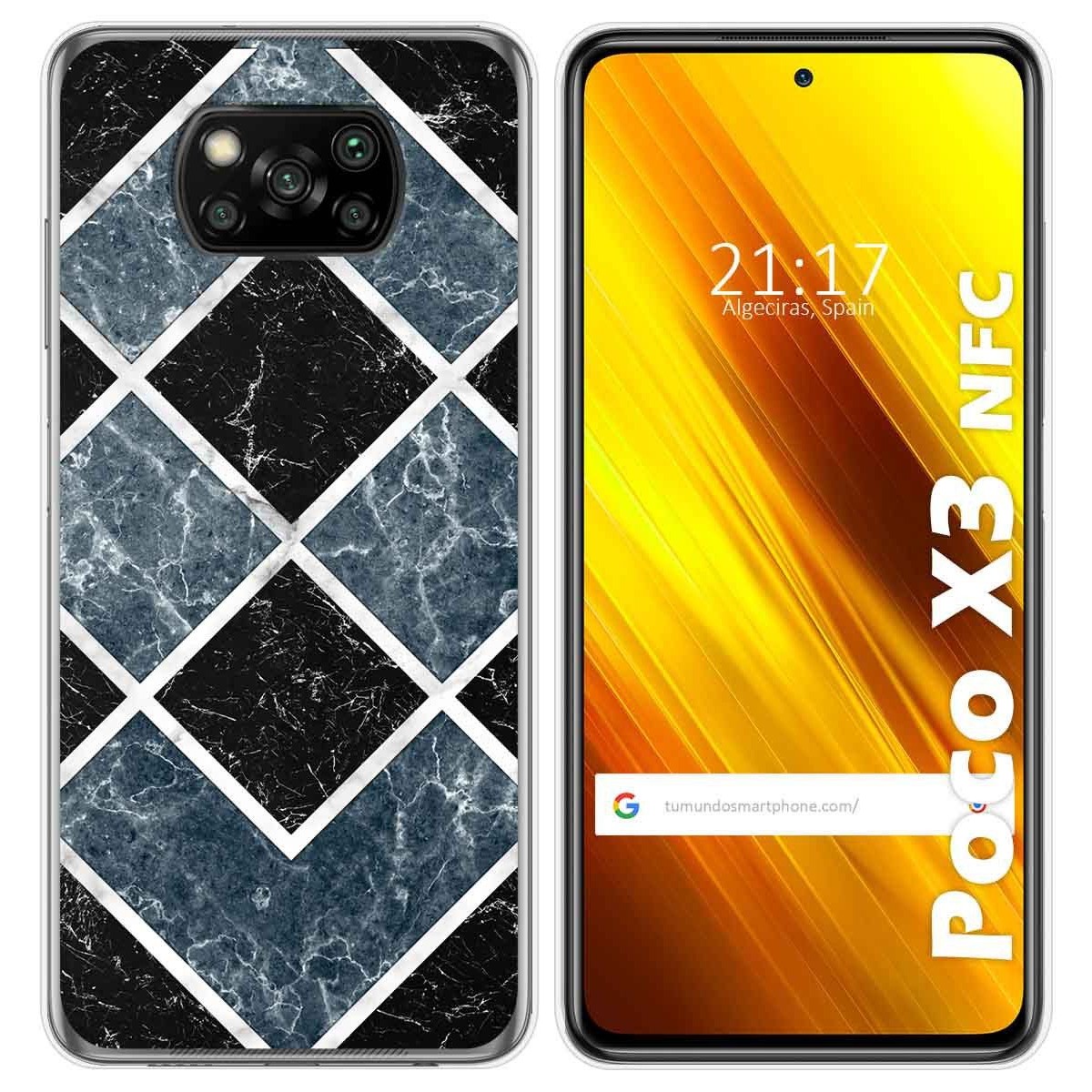 Tumundosmartphone Funda Gel Tpu para Xiaomi POCO X3 NFC / X3 PRO diseño Mármol 06 Dibujos
