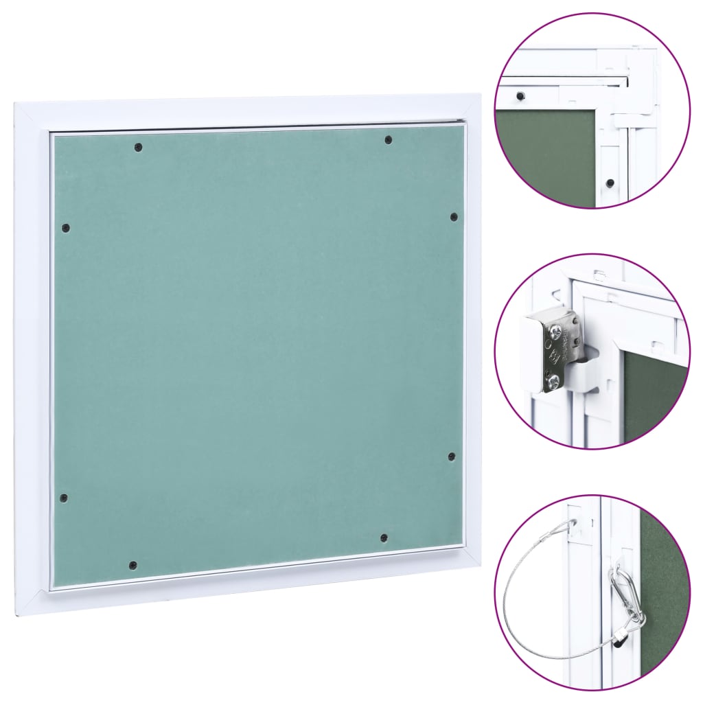 vidaXL Panel de Acceso Estructura Aluminio y Placa de Yeso Revisión Dimensiones 200 x 200 mm,  300 x 300 mm,  400 x 400 mm y mas