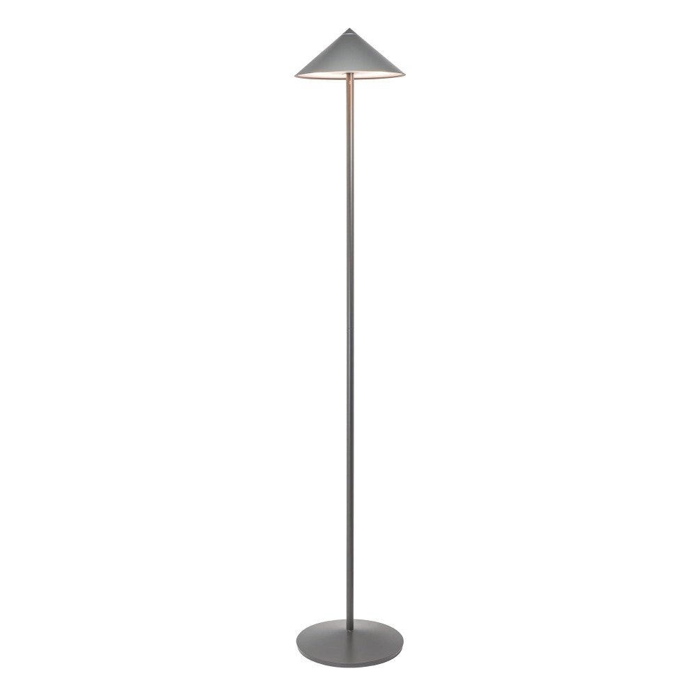 Lámpara de pie LED recargable Zafferano Pina XXL - 6 W, IP65, regulador táctil, cabezal magnético, diseño moderno para interior y exterior - Titanio