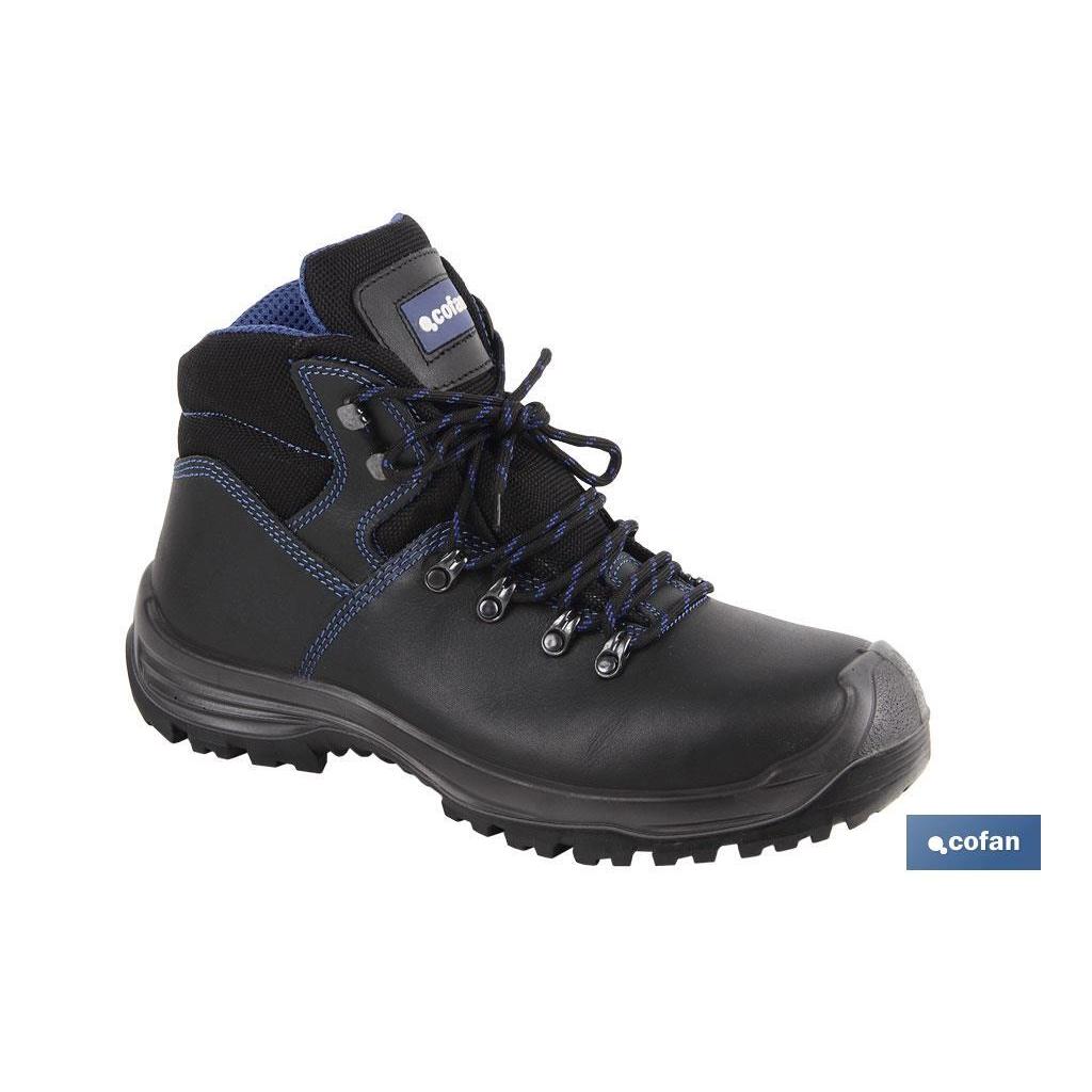 COFAN - Bota de Piel | Color Negro | Seguridad S-3 | Model Dafne | Puntera de Carbono Light