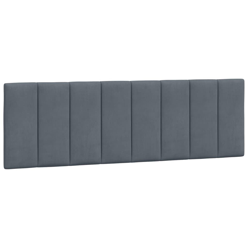 vidaXL Cabecero de cama acolchado Hanko terciopelo gris oscuro 160 cm