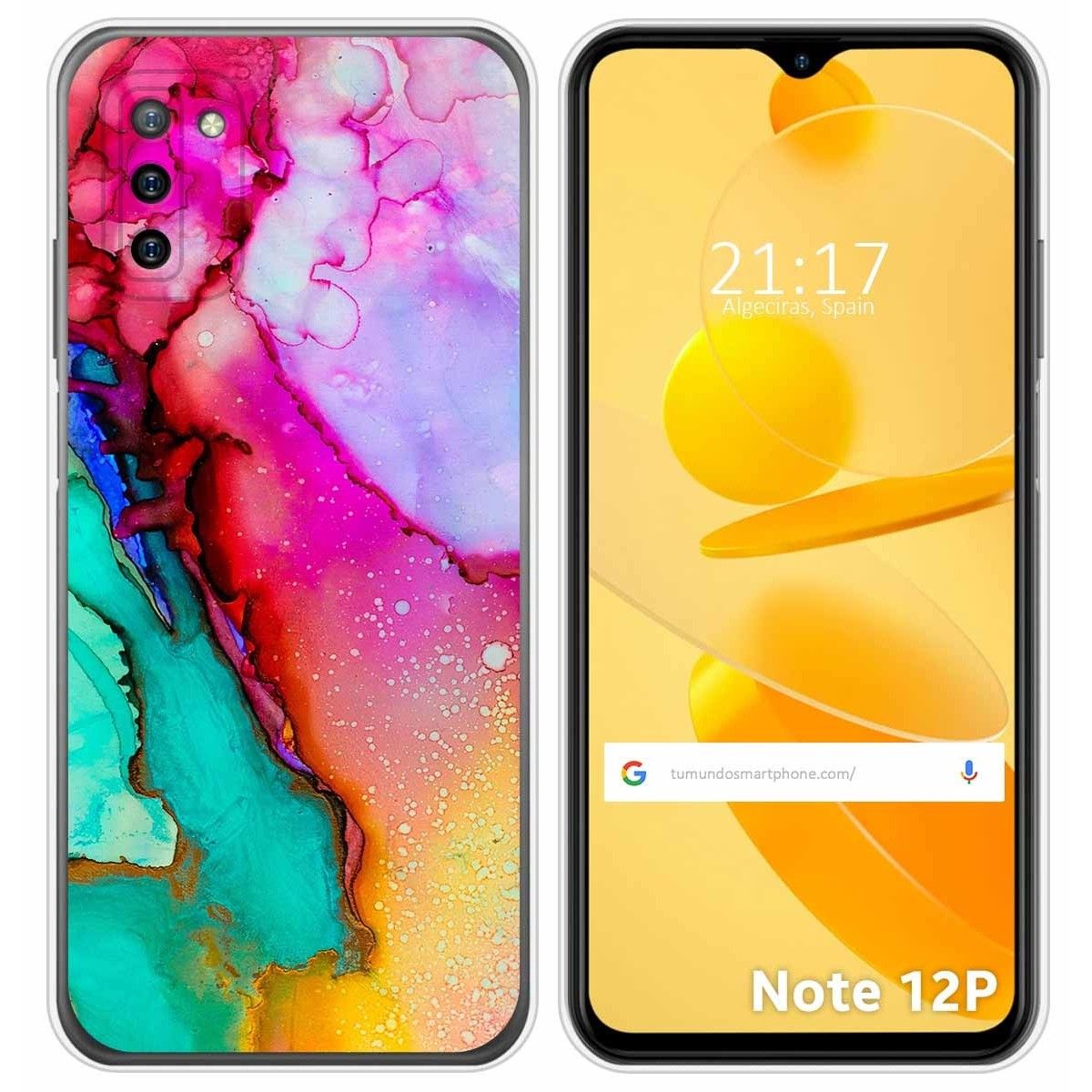 Funda Silicona para Ulefone Note 12P diseño Mármol 15 Dibujos