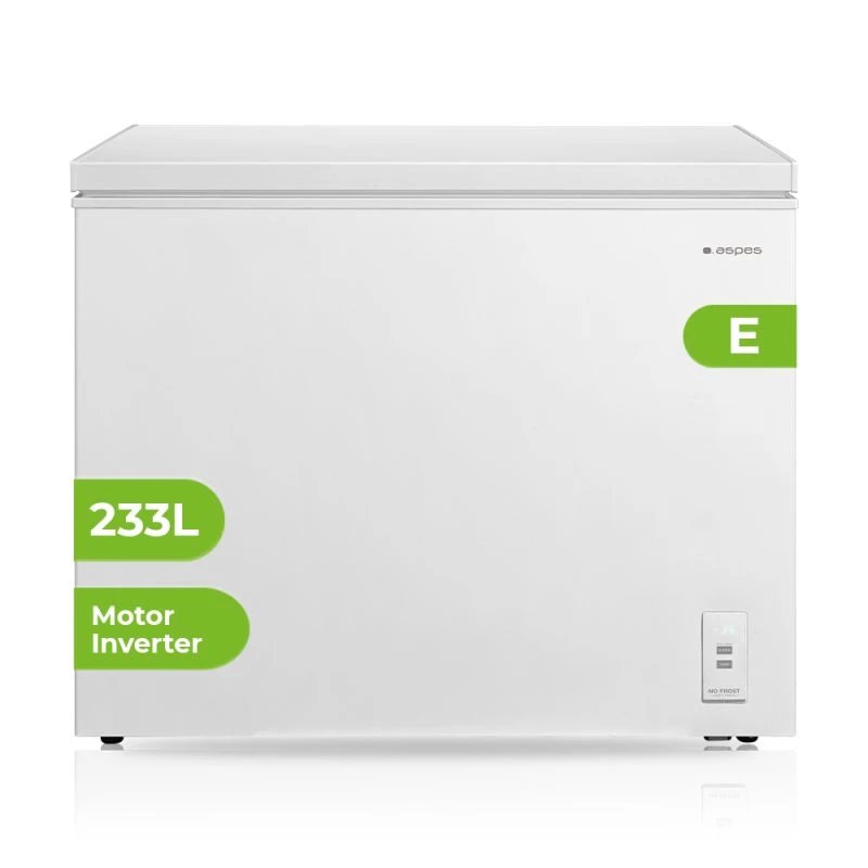Aspes - Congelador arcón horizontal Horeca ACHH2500ENFDC de 233 L, tecnología No Frost y compresor inverter, clase energética E, ideal para negocios profesionales y cocinas comerciales