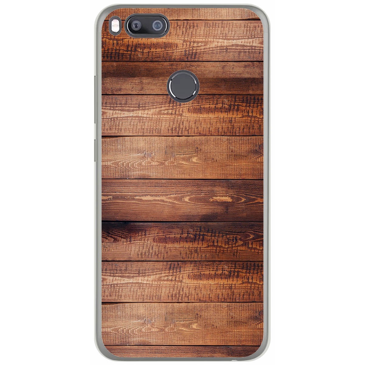 Tumundosmartphone Funda Gel Tpu para Xiaomi Mi 5X / Mi A1 diseño Madera 02 Dibujos