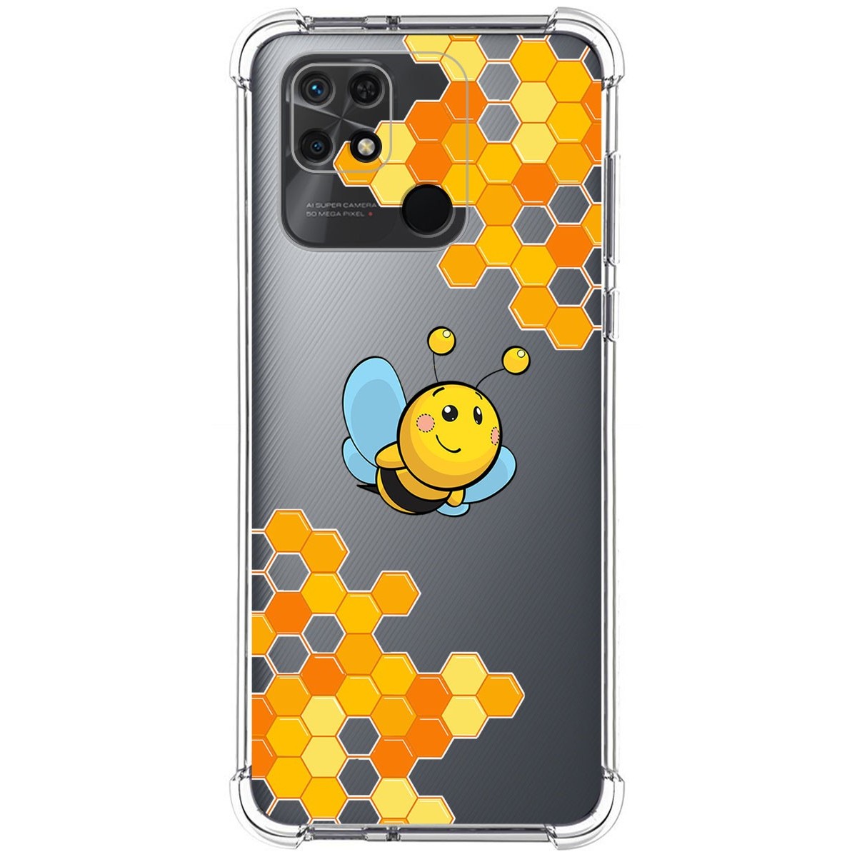 Funda Silicona Antigolpes para Xiaomi Redmi 10C diseño Abeja Dibujos