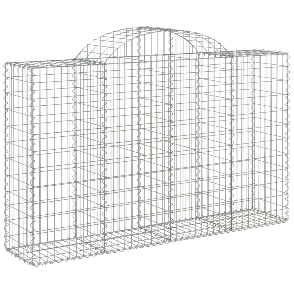 Vidaxl Cesta de Gaviones Arco Hierro Galvanizado 200x30x40/60 Cm