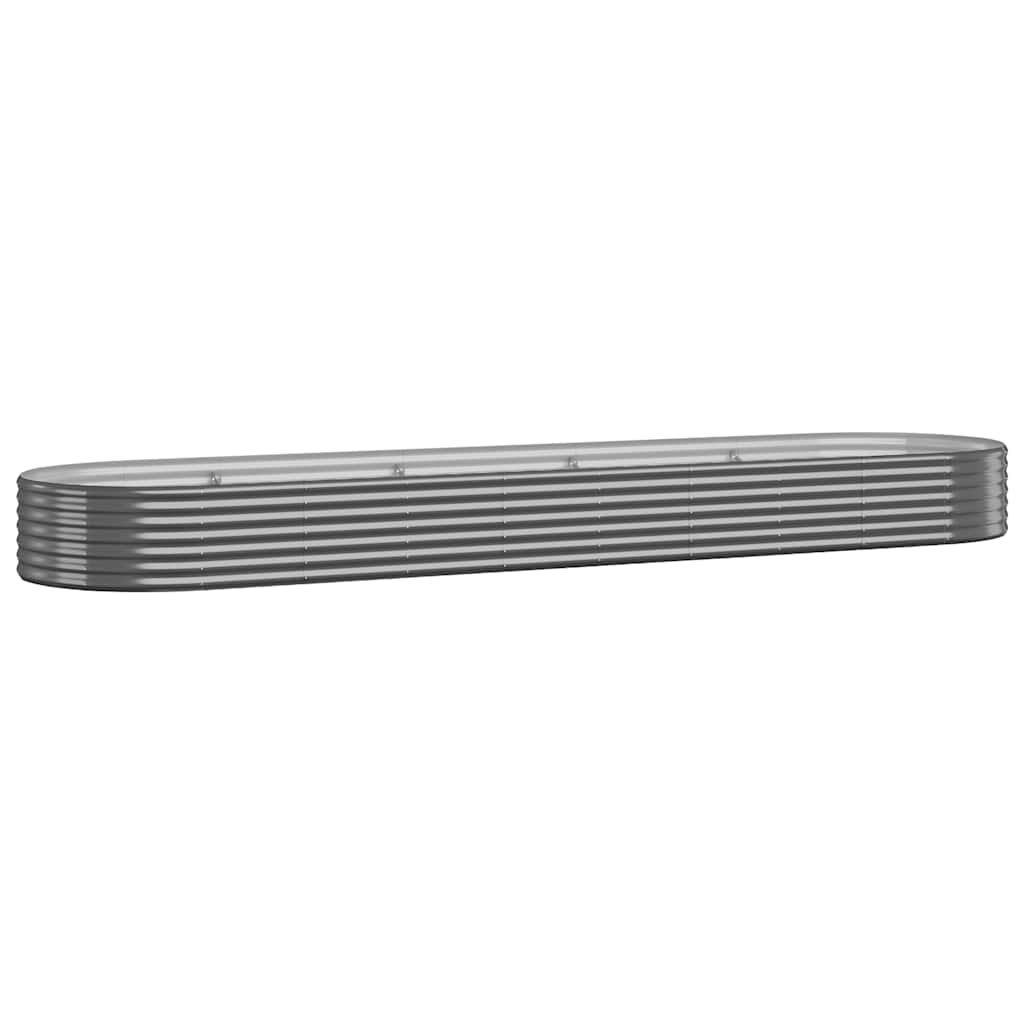 vidaXL Jardinera arriate acero galvanizado antracita 396x100x36cm