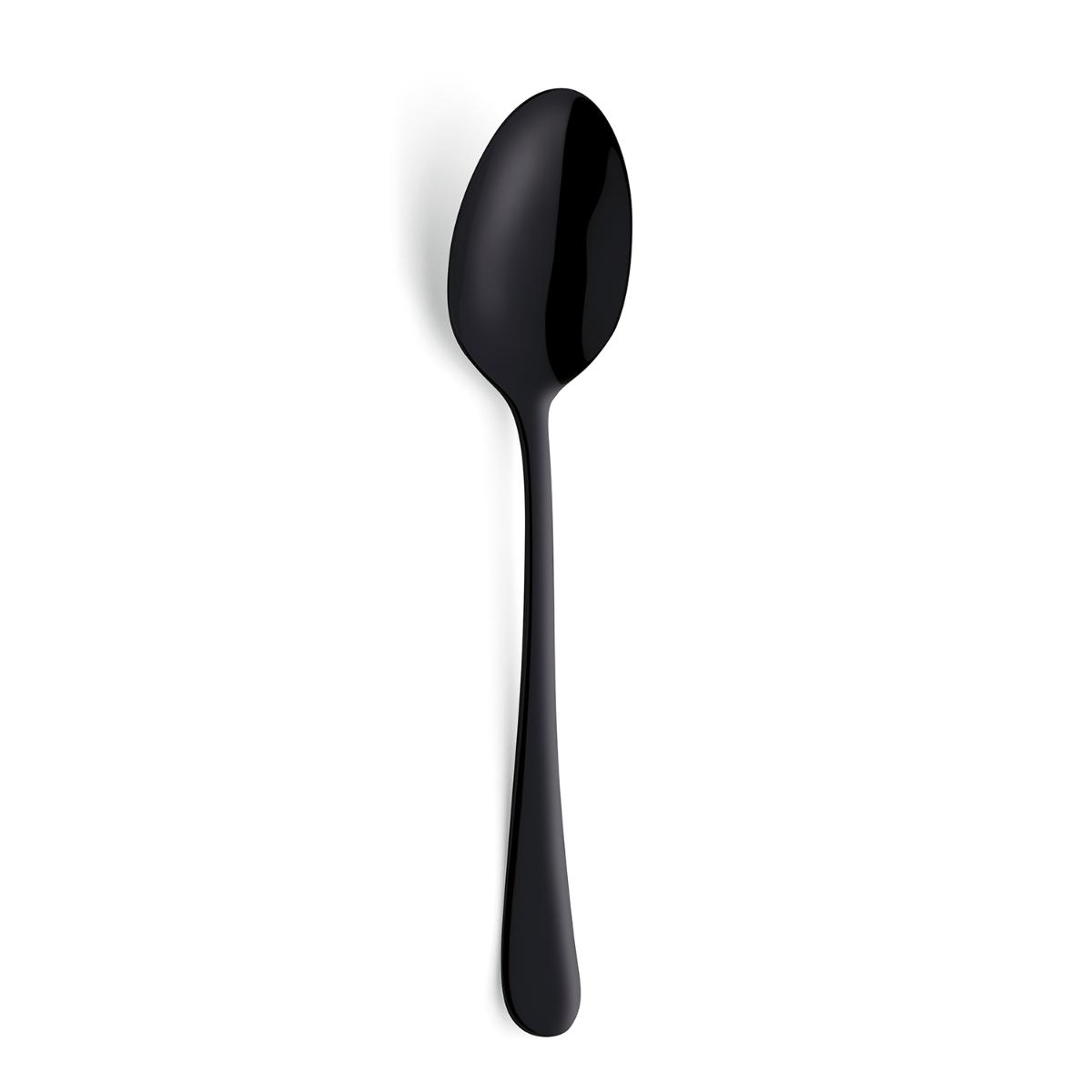 AMEFA AUSTIN NEGRO Caja 12 Cuchara Mesa Acero Inox 20,5CM-2,5MM Negro Mate Fácil de limpiar Larga duración