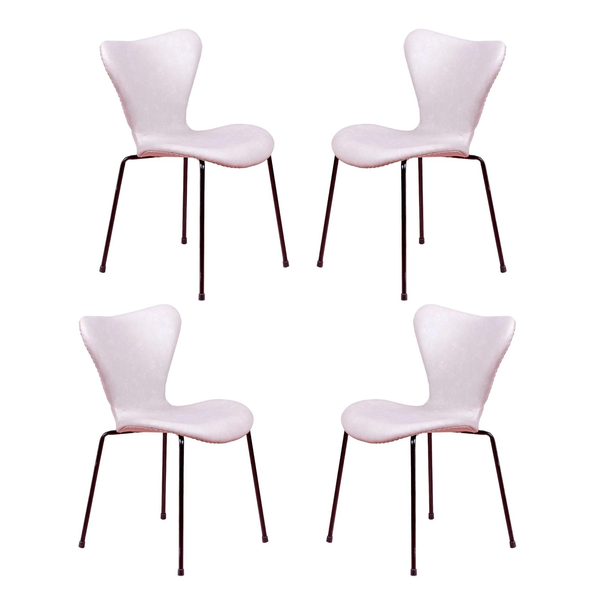 Nest Dream - Set de 4 Sillas vintage tapizadas en polipiel - Seven