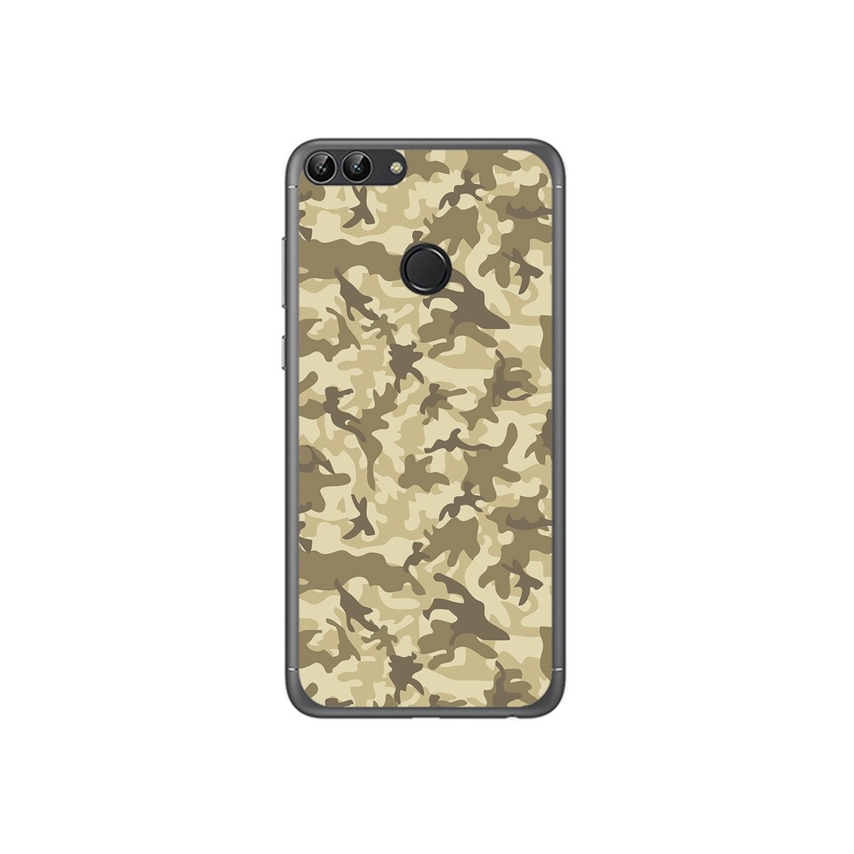 Tumundosmartphone Funda Gel Tpu para Huawei P Smart Diseño Sand Camuflaje Dibujos