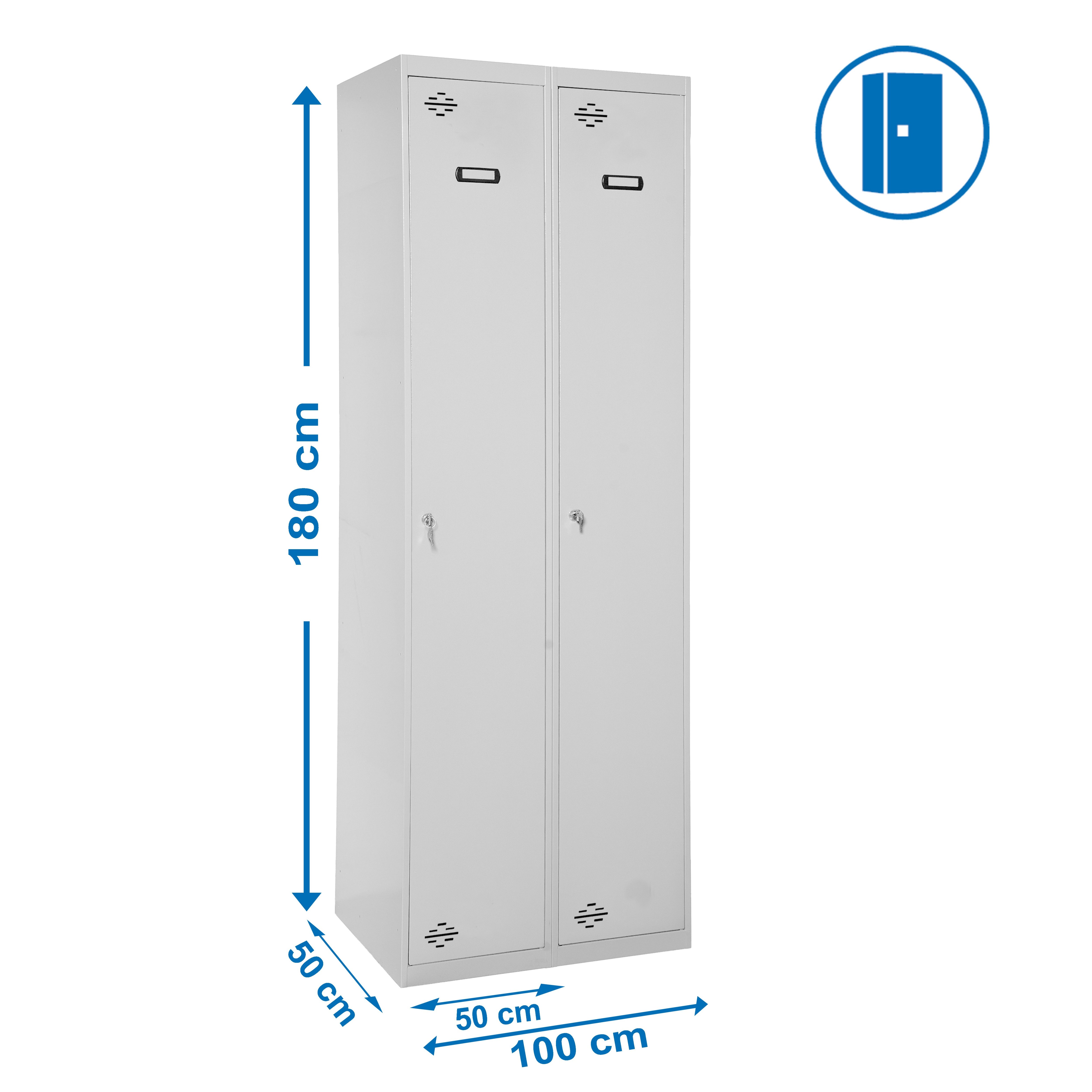 Estantería SIMONRACK Simonlocker prof.mon.single-div 2/2 500 (1000) gri