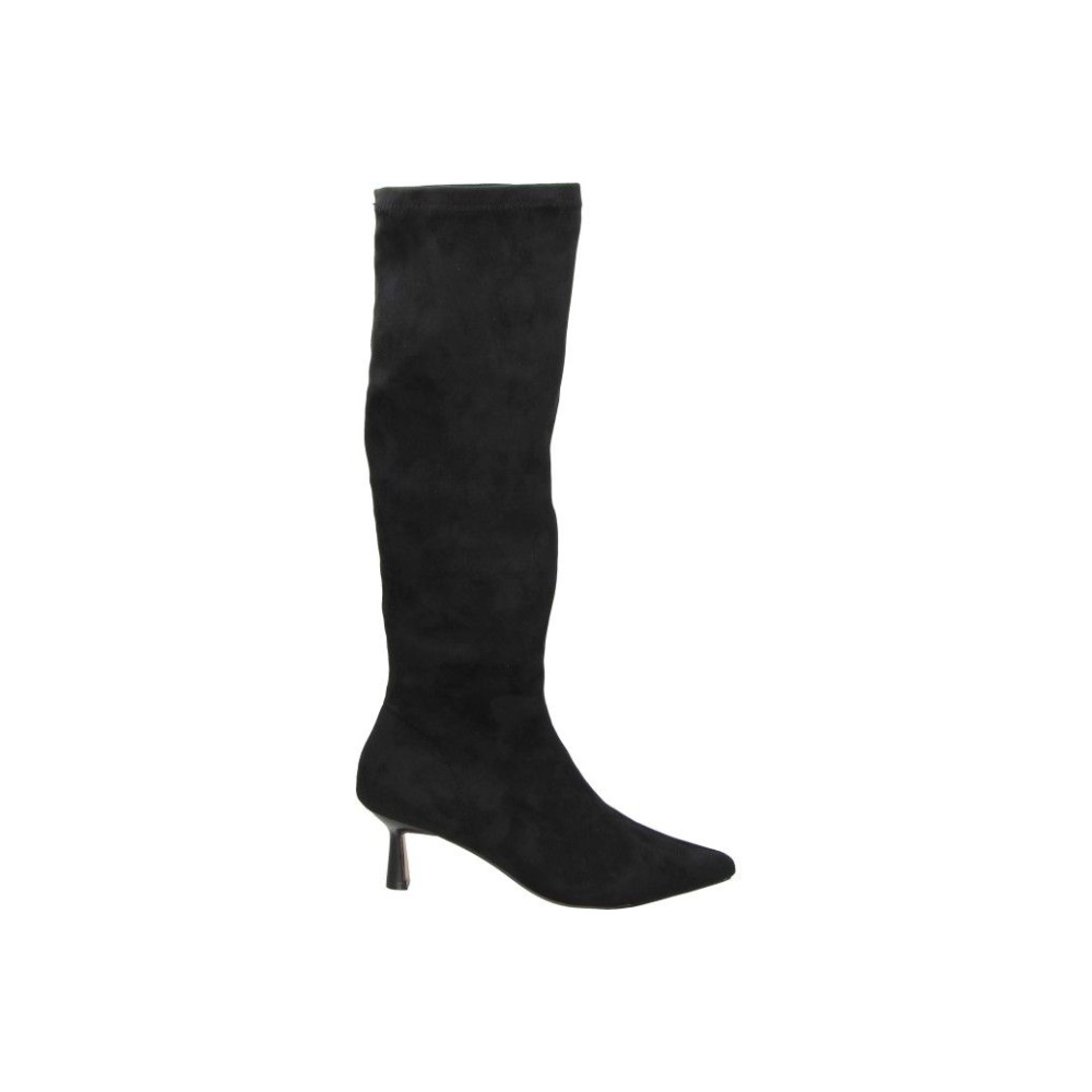 MTNG | Botas de Tacón Mustang Ninette para Mujer – Botas Altas en Color Negro – Bota con Cremallera Lateral – Tacón Medio Fino y Cómodo – Puntera en Punta – Estilosos – Elegantes – Modelo 59670