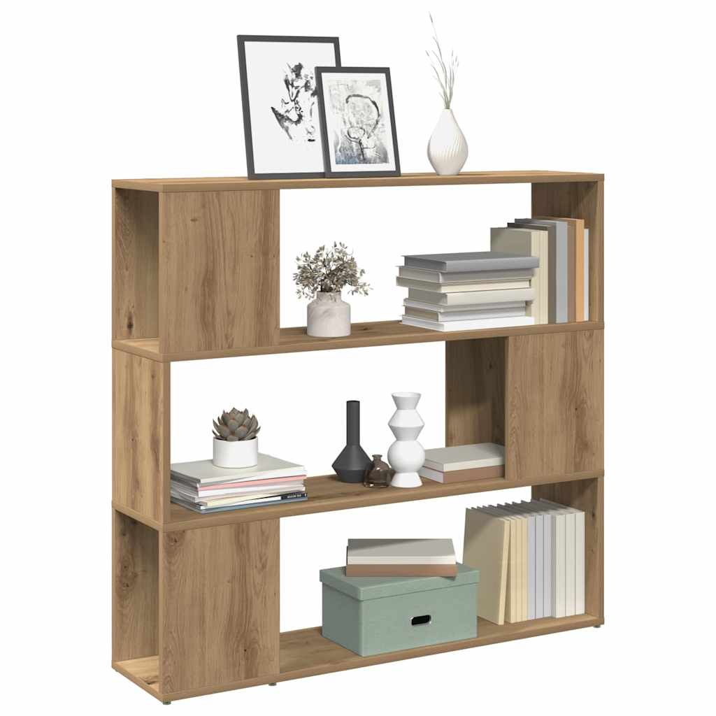vidaXL Estantería/divisor de espacios madera vieja 100x24x94 cm en color Madera antigua/Roble artisan | almacenamiento funcional diseño moderno para baño dormitorio sala