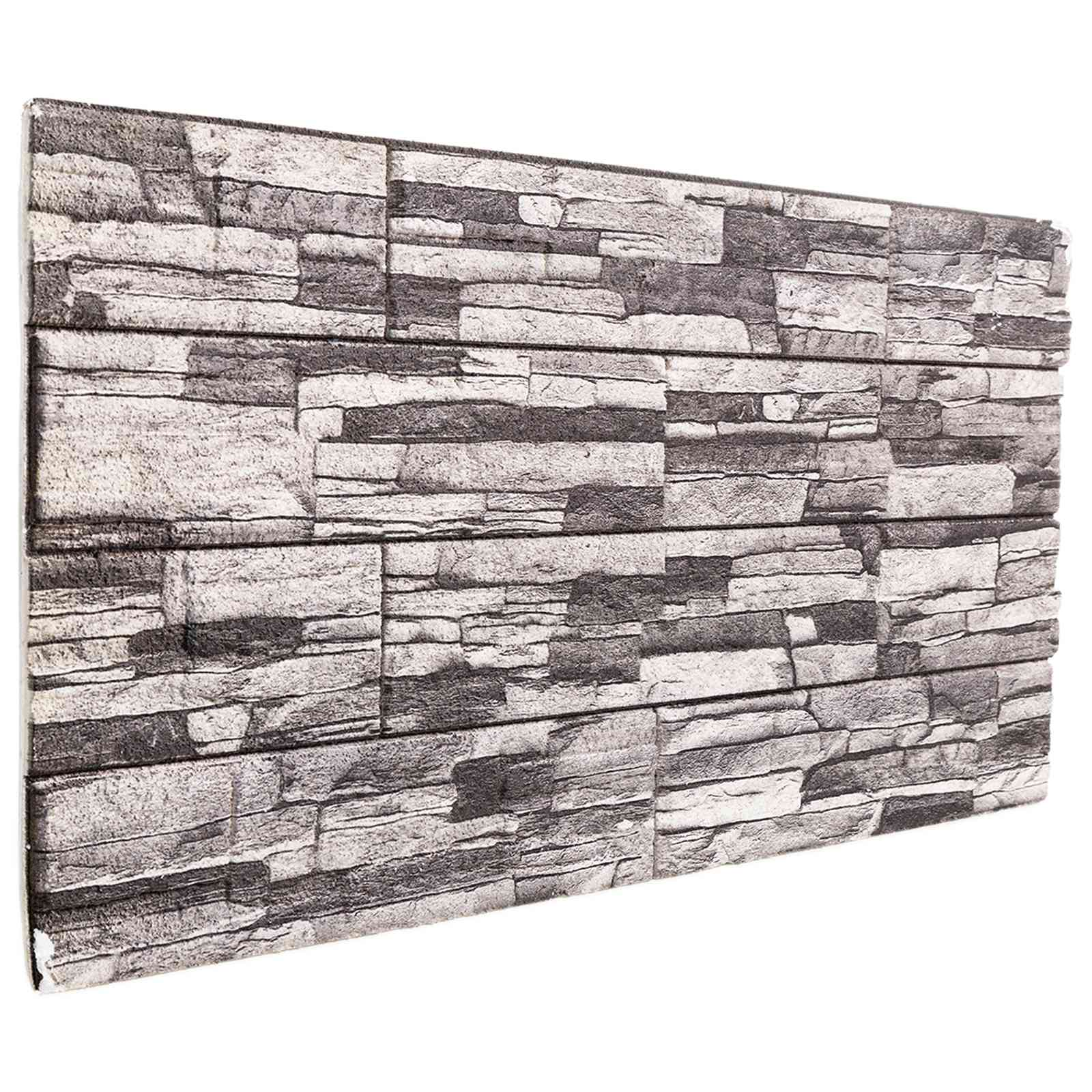 vidaXL Paneles de pared 10 pcs 100 x 50 cm Espuma EPS Multicolor