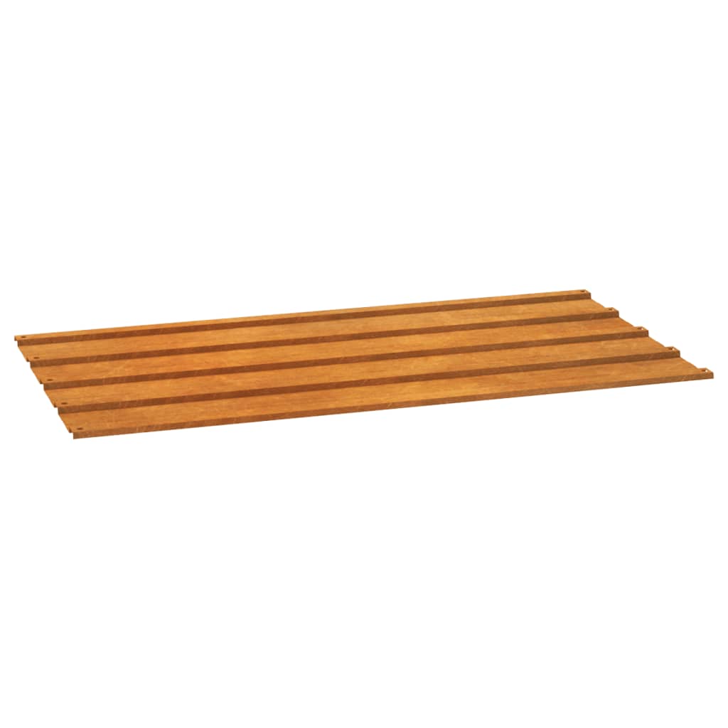 vidaXL Paneles de Tejado de Acero Corten Oxidado (12 unidades) Patio Techo Metal Dimensiones 80 x 44 cm, 100 x 44 cm