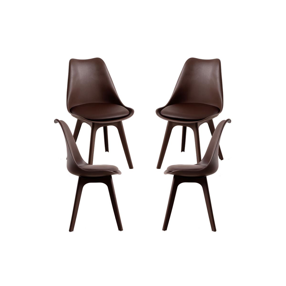Regalos Miguel - Packs Sillas Comedor - Pack 4 Sillas Synk Suprym - Marrón