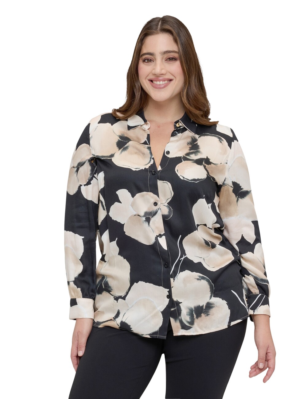 Fiorella Rubino - Camisa estampado floral en raso