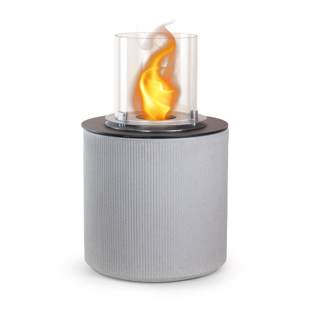 Chimenea de bioetanol brasero de suelo para jardín para interior y exterior MODIGLIANI Corda Beige d.36 x h56
