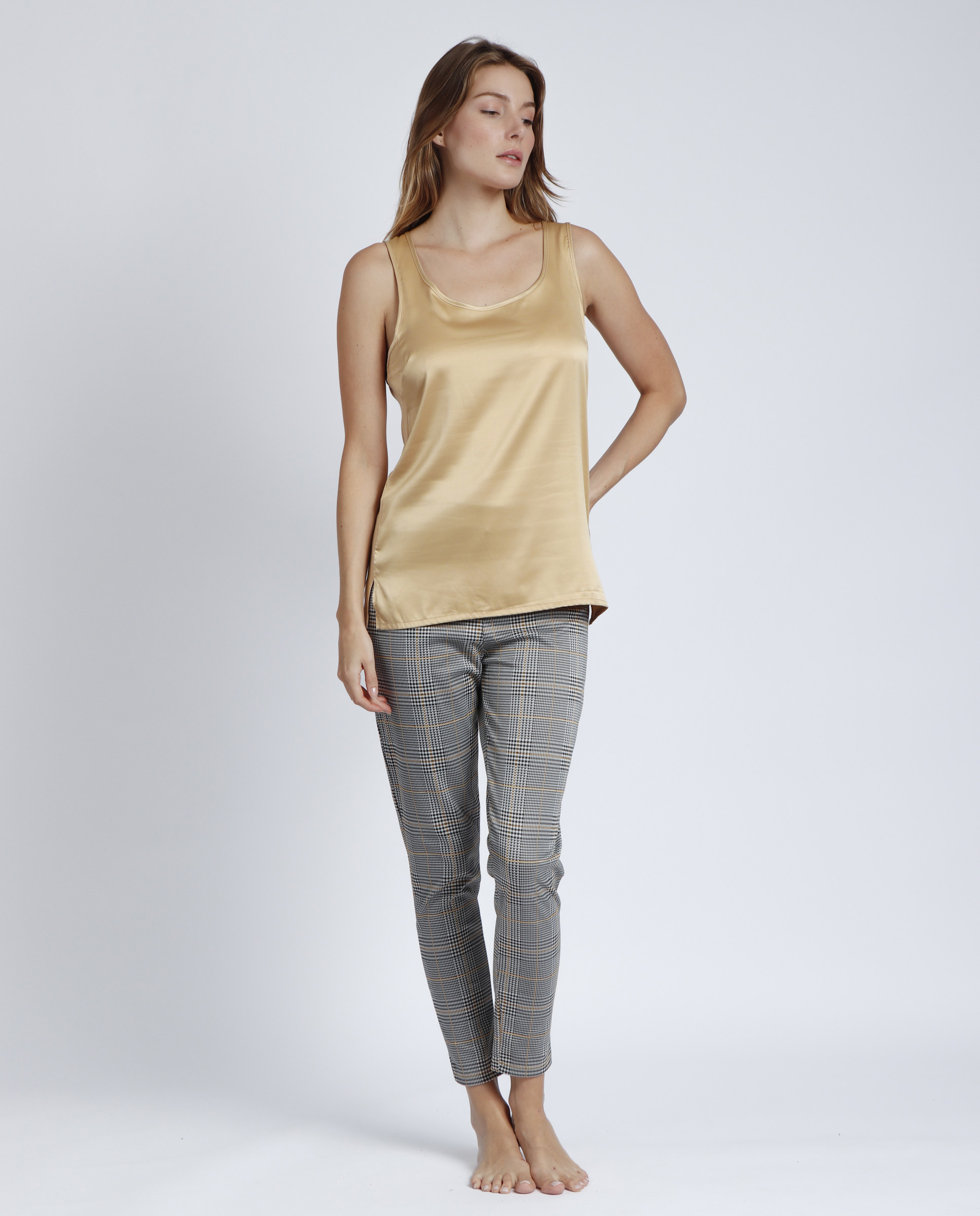 ADMAS Camiseta Sin Mangas Raso para Mujer