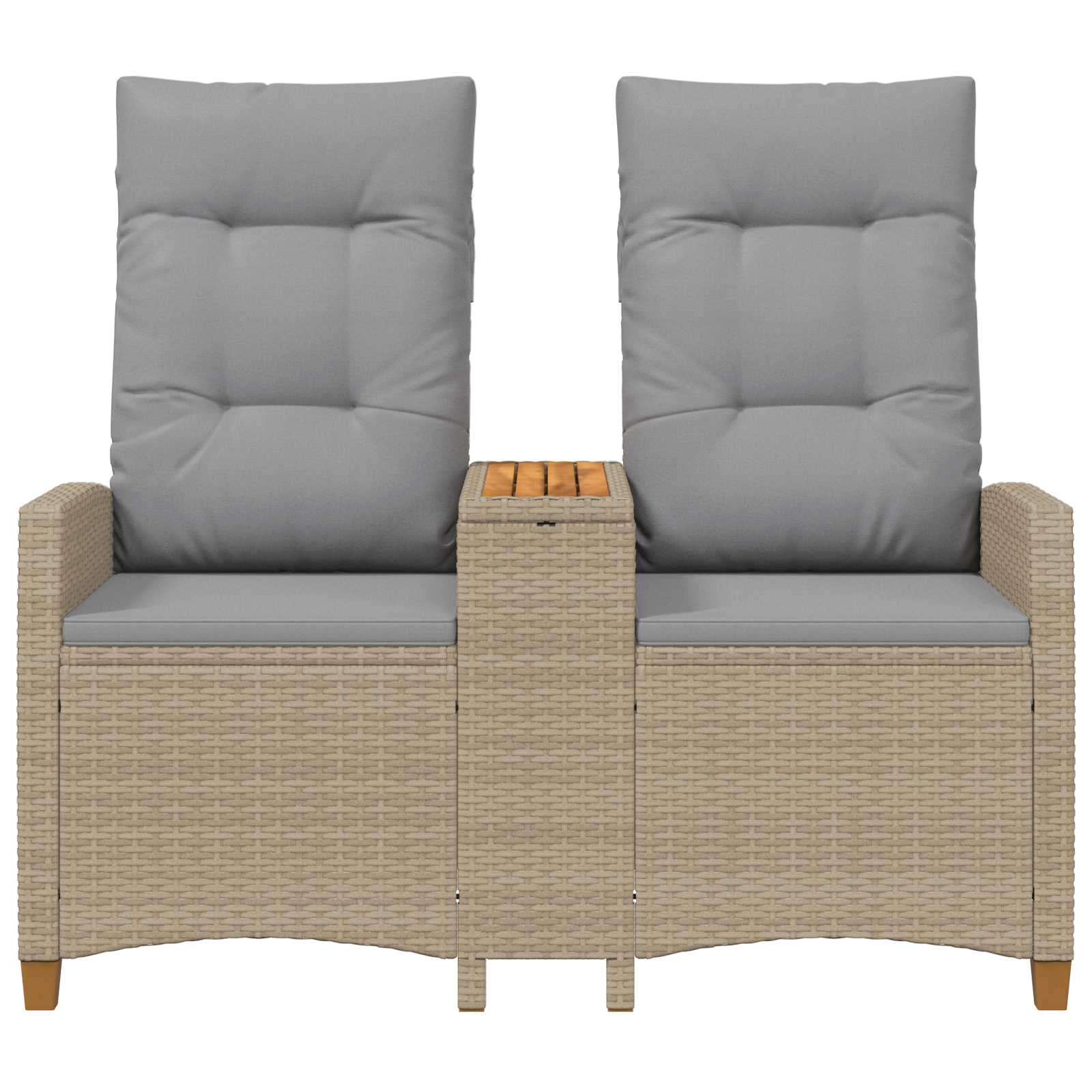 vidaXL Banco reclinable con mesa 126 x 65 x 112 cm