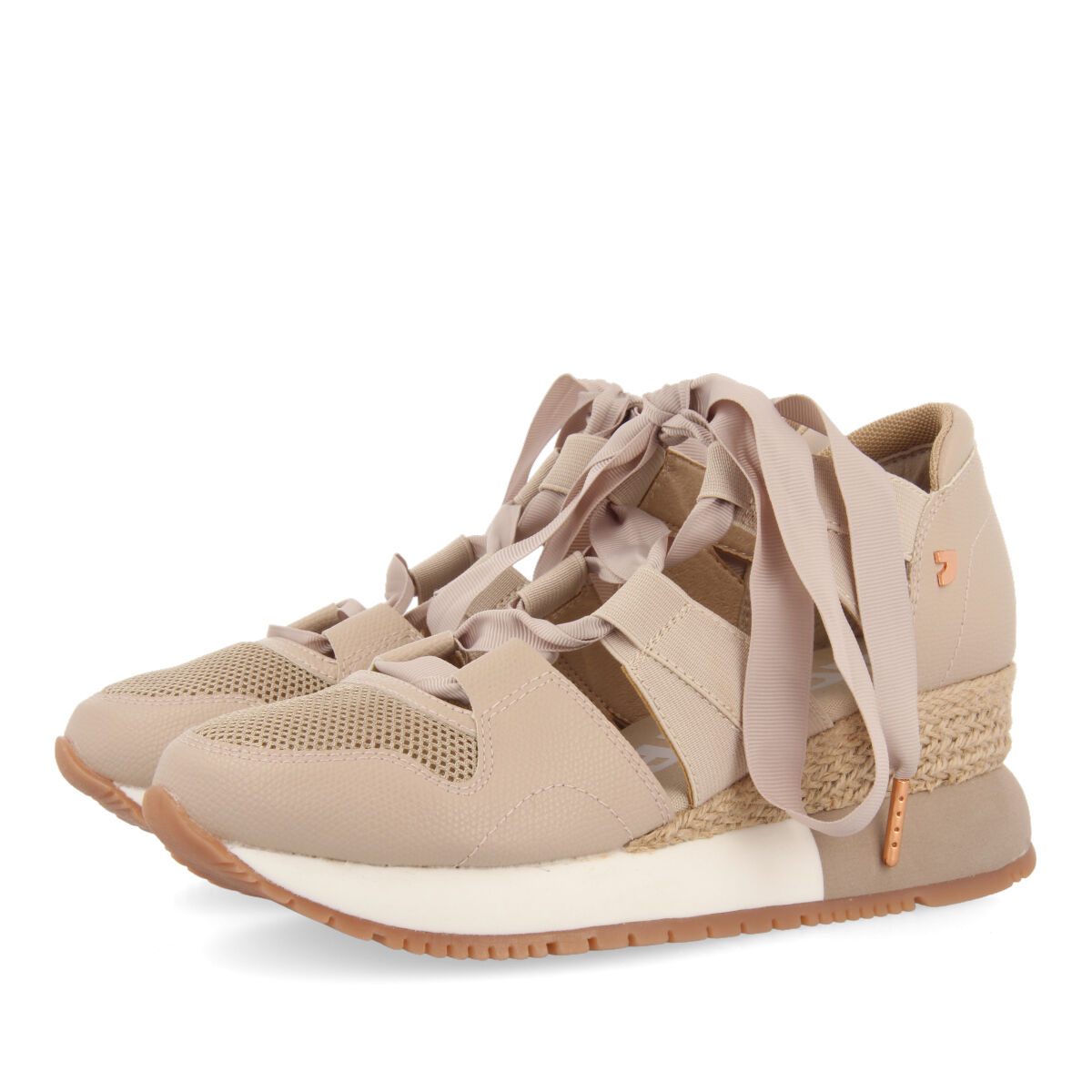 Zapatilla Beige Mujer Gioseppo - Espadrilles con Aperturas Laterales