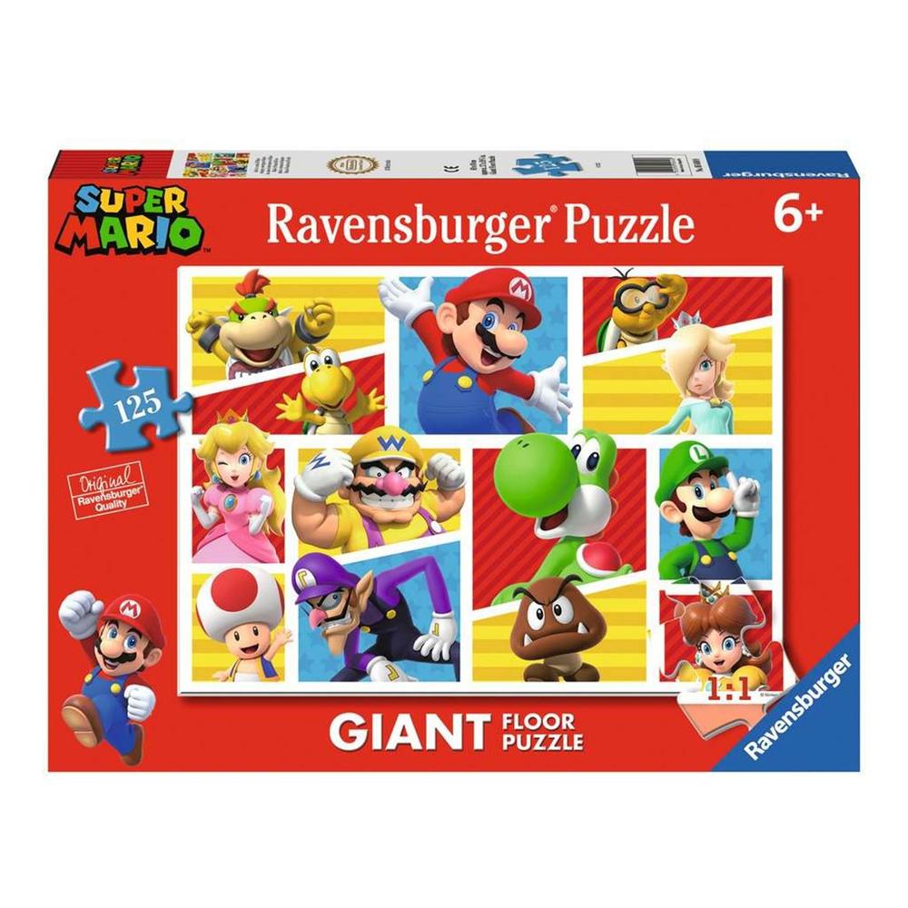 Ravensburger - Puzzle: Super Mario Wonder, Puzzle 6 Años o Más, Puzles Niños 6 Años, Rompecabezas Niños, Ravensburger Puzzle, Regalo Niño 6 Años, Suelo Puzzle Mario Bros, 125pcs