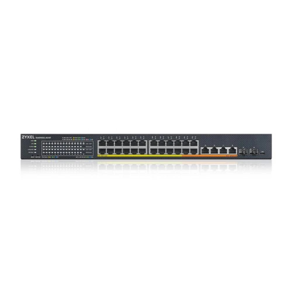 Zyxel - Switch gestionado XMG1930-30HP-ZZ0101F de 24 puertos 2.5G Ethernet con 4 puertos 10G y PoE+ de 700 W para redes empresariales exigentes