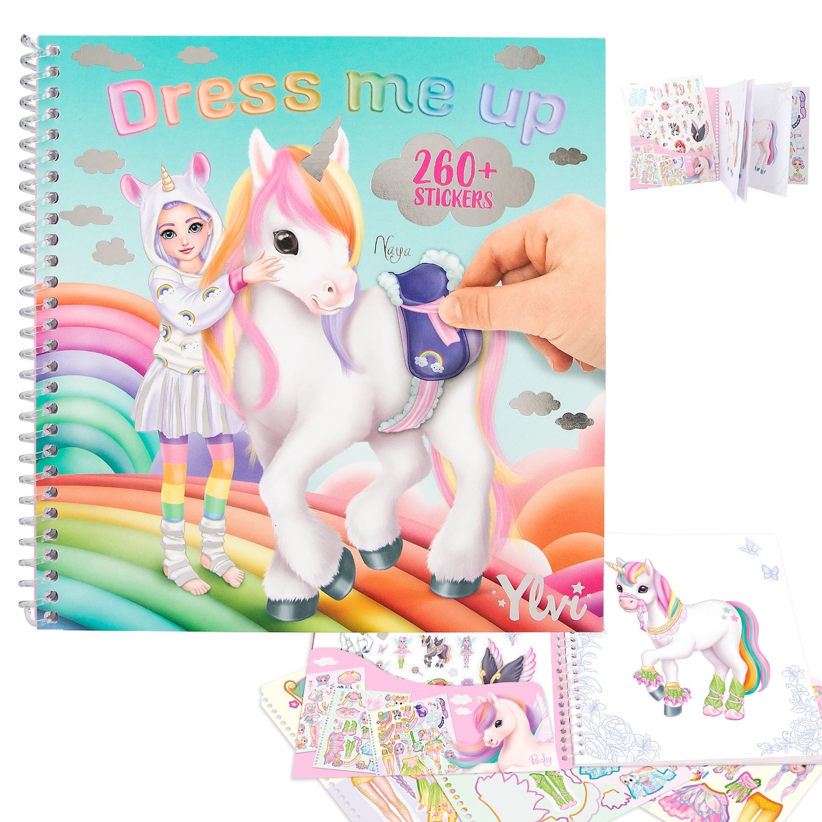 TOP MODEL CUADERNO DE PEGATINAS DRESS ME UP YLVI, 0013215, Producto con Licencia Oficial