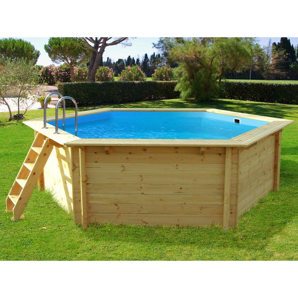 Habitat y Jardin - Piscina de madera "Hawai" - 4.10 x 1.18 m