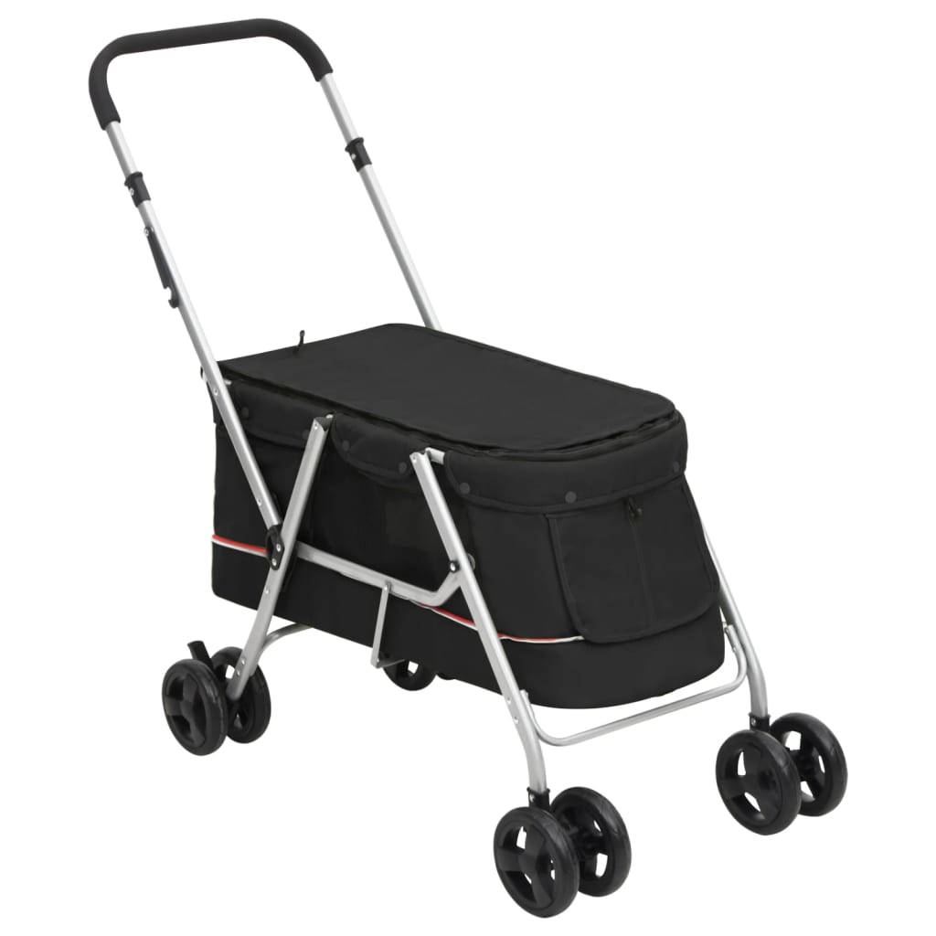 vidaXL Cochecito para perros plegable tela lino 100x49x96 cm Color Gris,  Negro,  Verde y mas