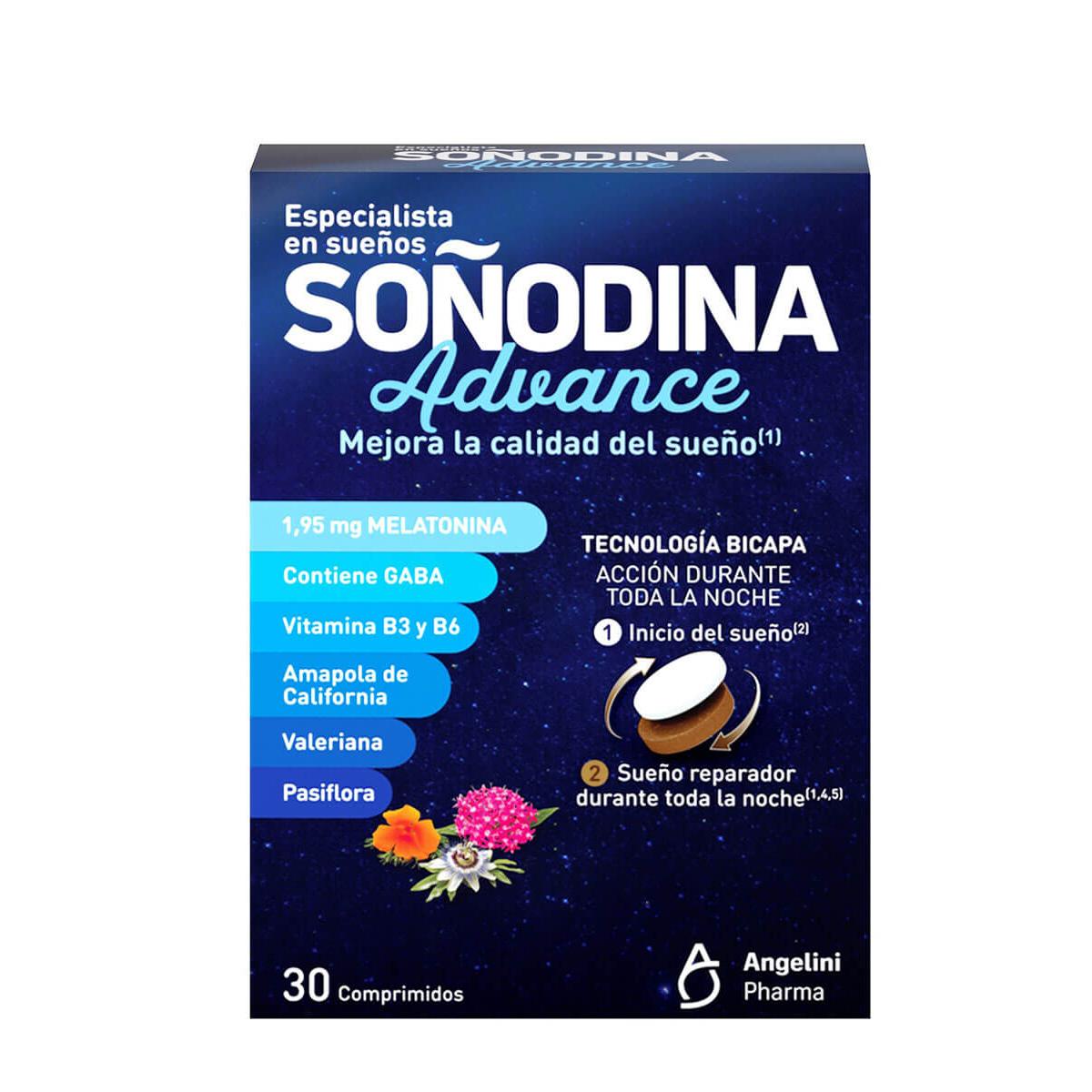 Angelini natura soñodina advance sueño 30 comprimidos bicapa