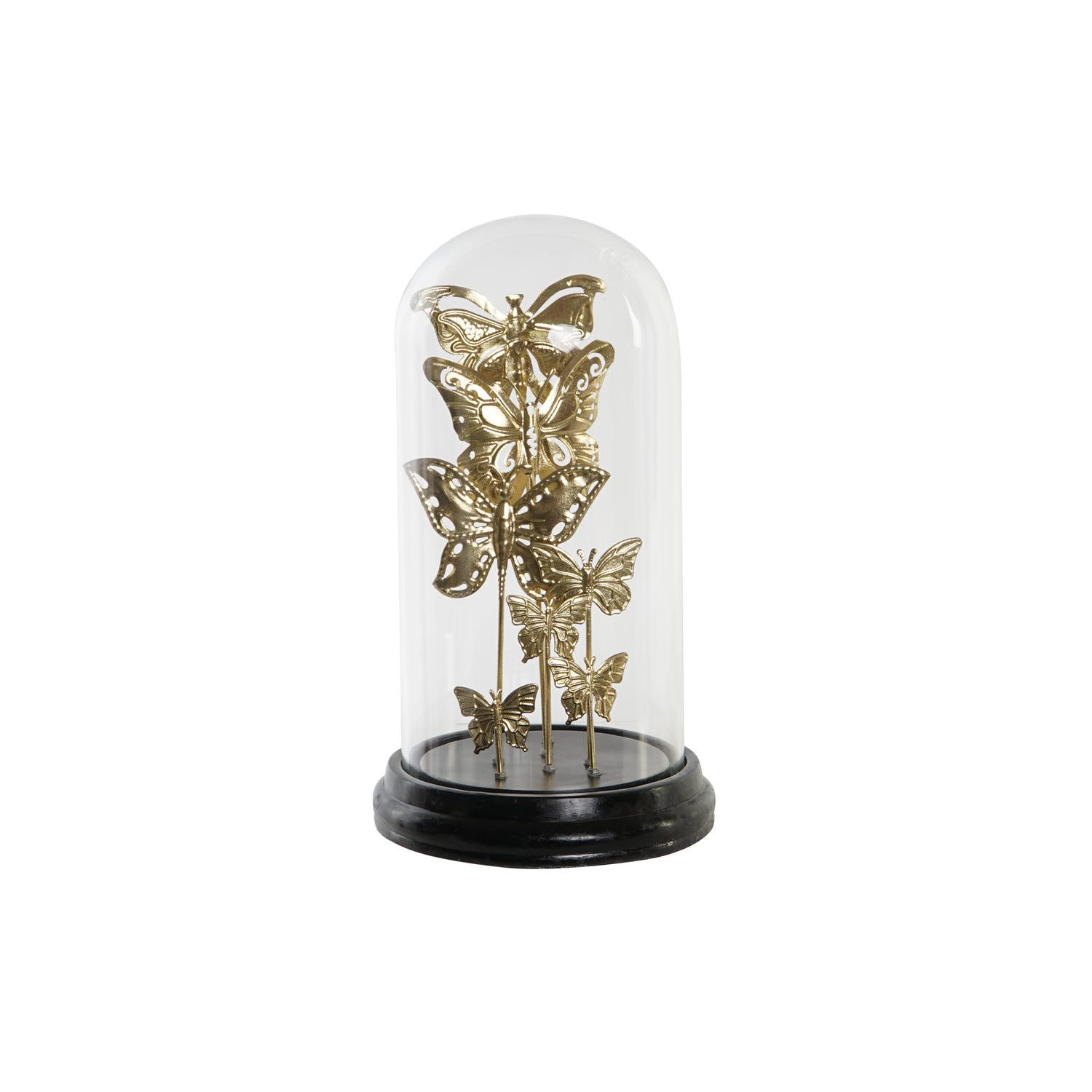 DECORACION CRISTAL METAL 18,5X18,5X32,5 MARIPOSAS DH202521