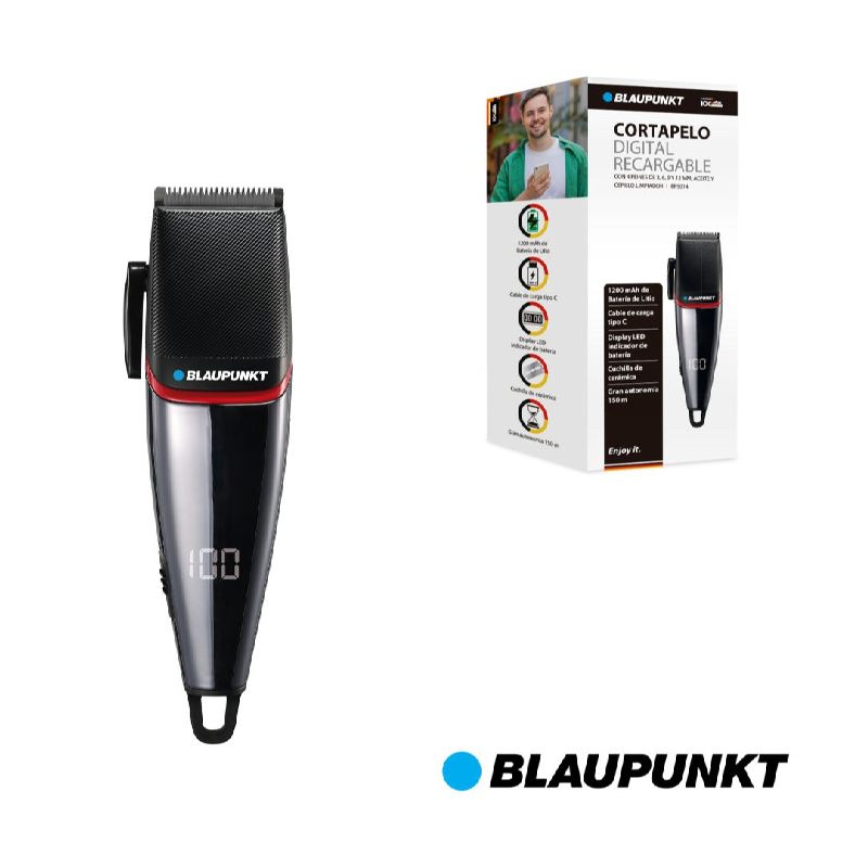 Cortapelo blaupunkt recargable - cuchilla ceramica - digital - accesorios