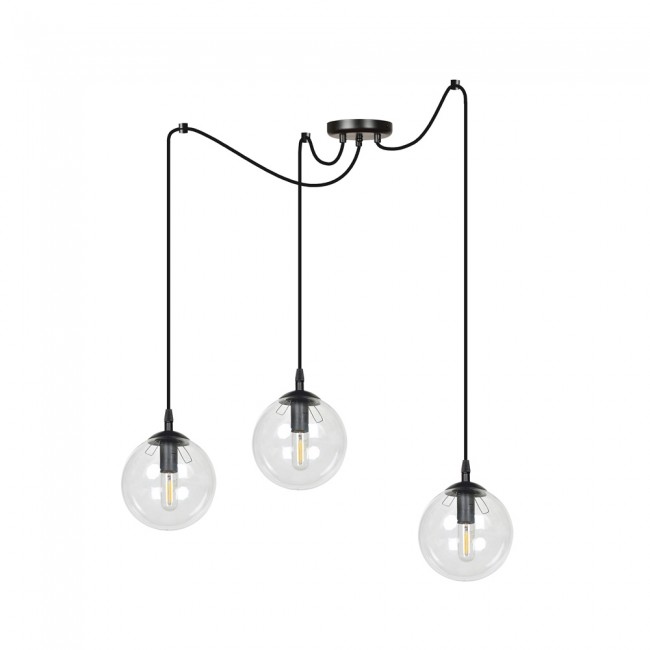 Wonderlamp Lámpara colgante Fedora Transparente (3 luces)