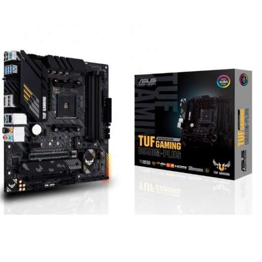 Asus tuf gaming b550m-plus placa base amd - hdmi, displayport, pcie 4.0, m2, sata iii, usb 2.0, 3.2, usb-c, rj-45