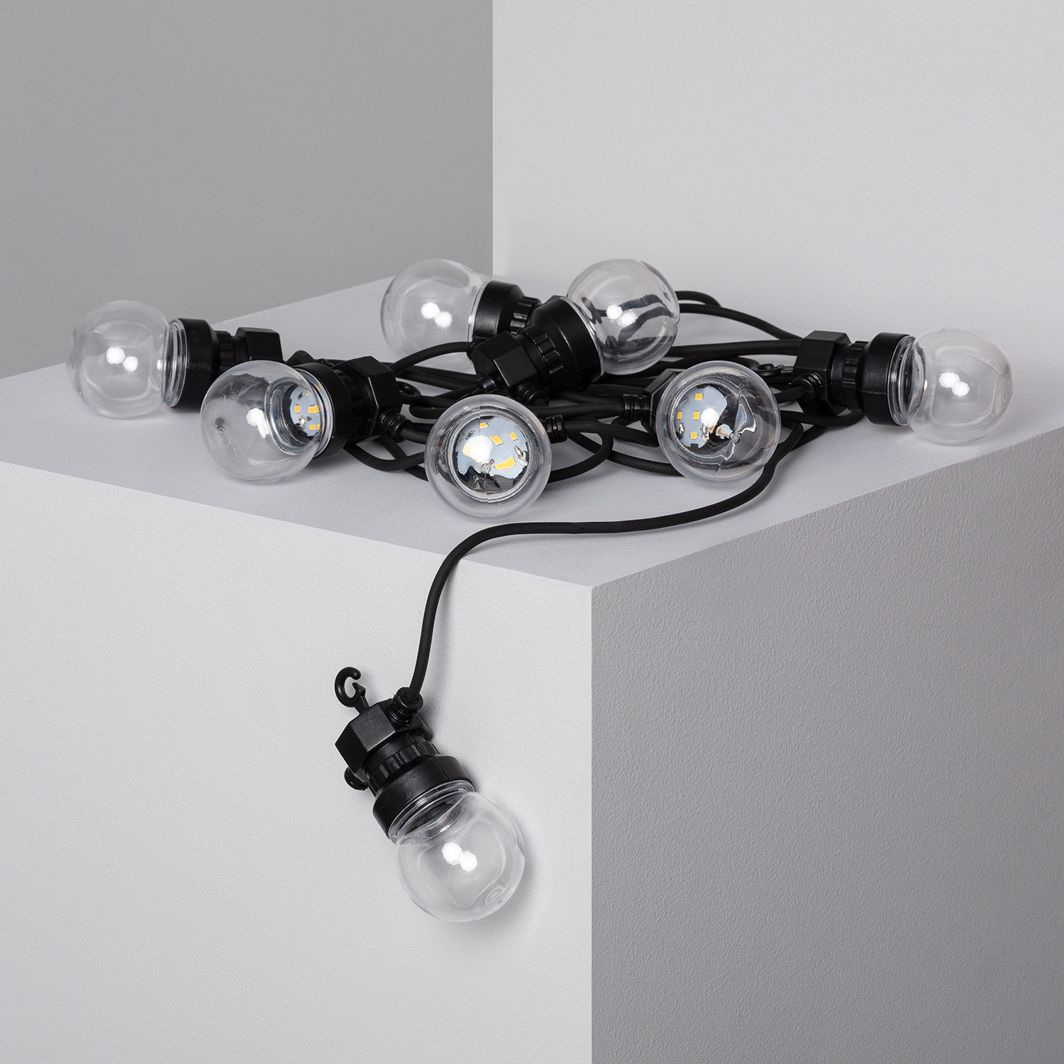 Ledkia Guirnalda Solar Exterior LED de Bombillas Kepler 7m Transparente