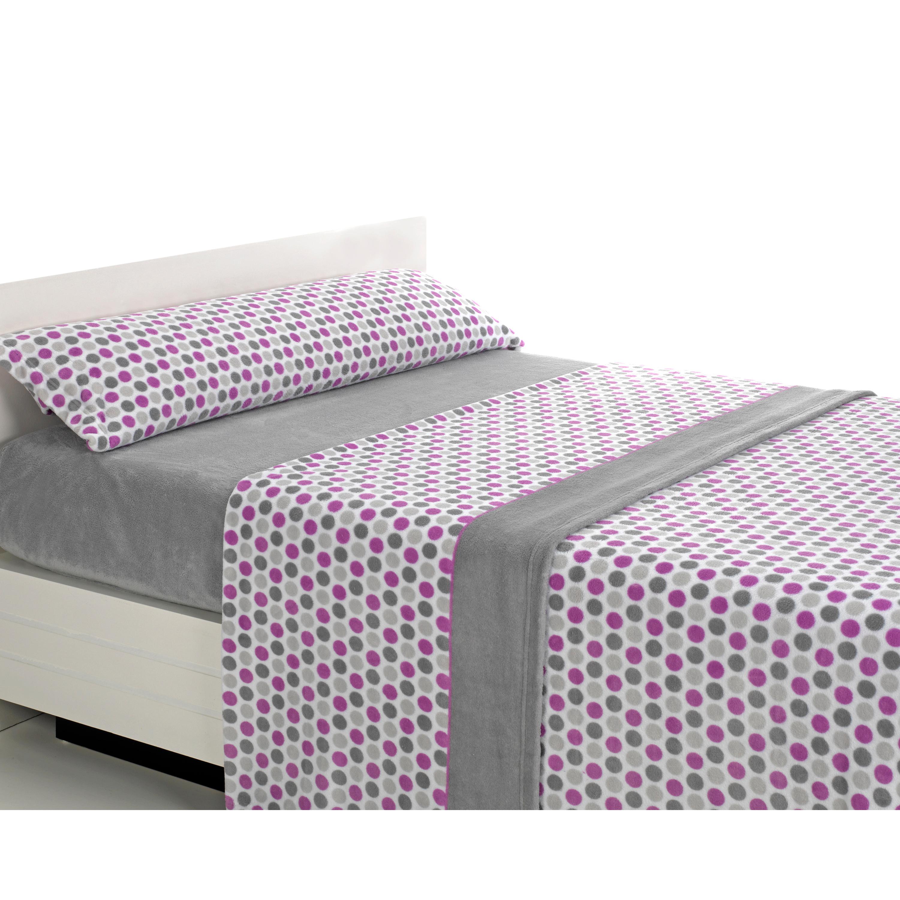SABANALIA - Juego de sábana de coralina Happy (Disponible en varios tamaños y colores) - Máximo confort y protección contra el frío - 240 grs/m² - 100 % Microfibra de Poliéster